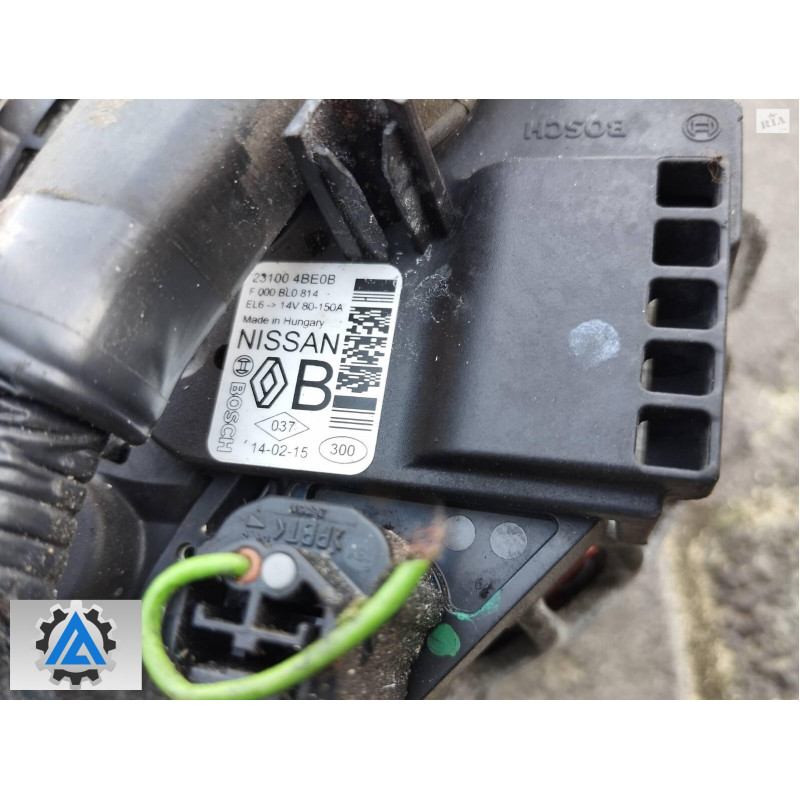 Генератор Nissan Qashqai J11 2013-2020 1.6 Dci (Ніссан Кашкай, Нісан Кашкай)